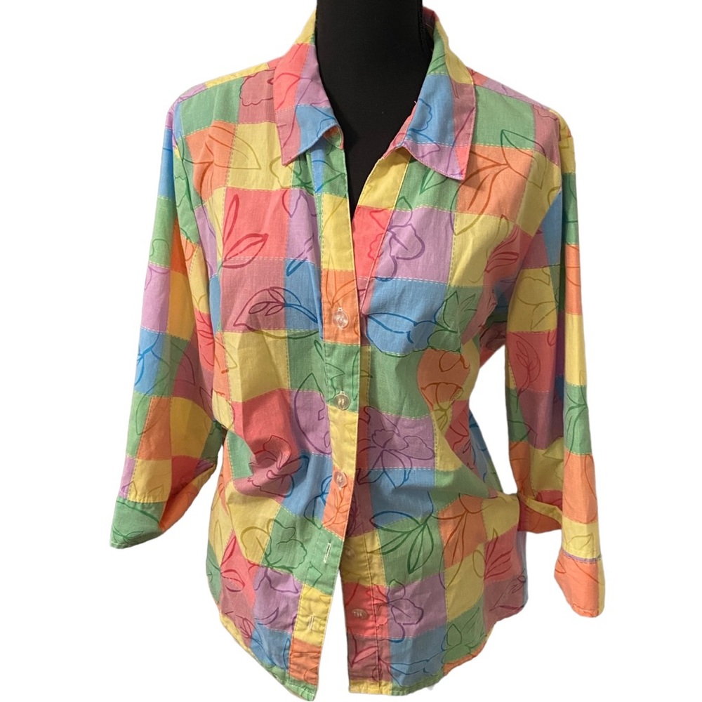 Vintage Rebecca Malone multicolored Button Up Shirt - Picture 2 of 8